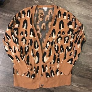 Leopard oversized Cardigan XXL